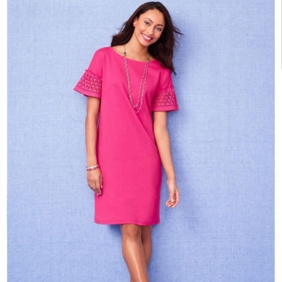 talbots pink dress